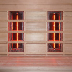 intérieur sauna cabine infrarouge scandinave hamman sona1 solaris rayon